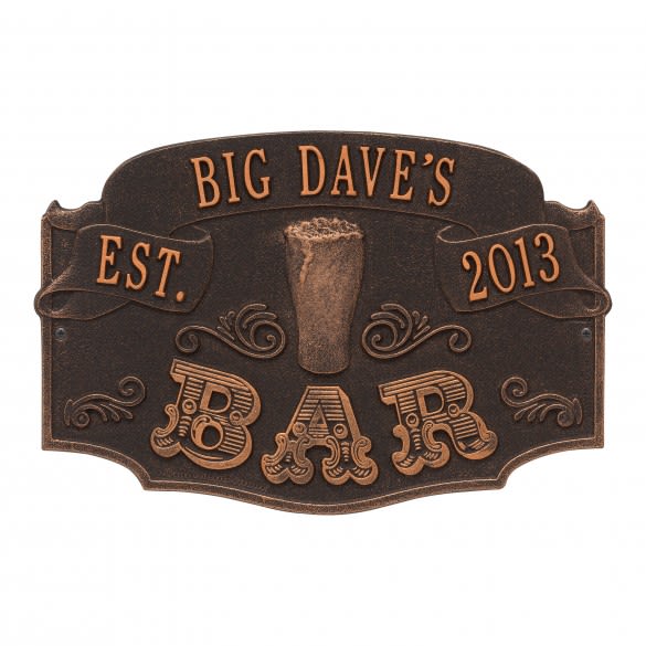 Personalized Bar Plaque