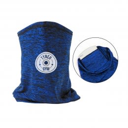 Promotional Heathered Cooling Gaiter with Filter Royal Blue