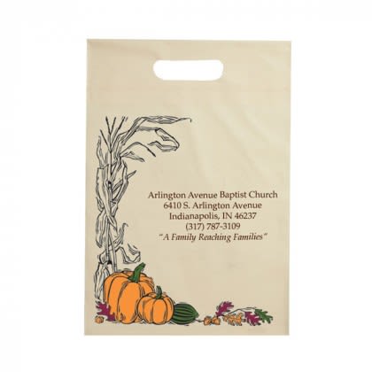 Fall Die Cut Bag - FREE SET-UP - 12 x 15 - Ivory