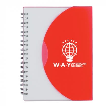 Red Promotional Spiral Notebook Custom Logo