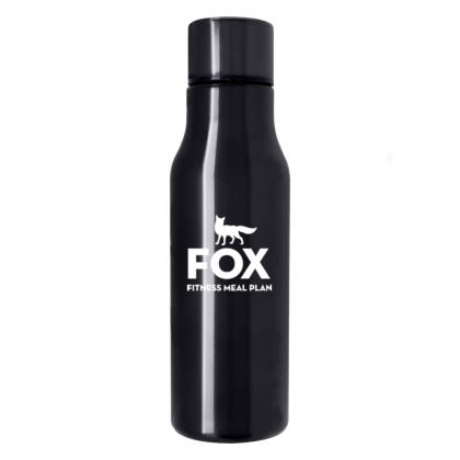 Black Stainless Steel 24 oz. Water Bottle with Logo