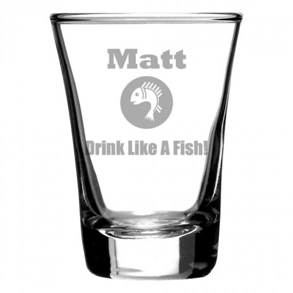 Drink Like A Fish Engraved Shot Glass