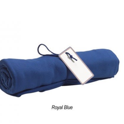 Pro-Weave Custom Sweatshirt Blankets with Logos - Royal Blue