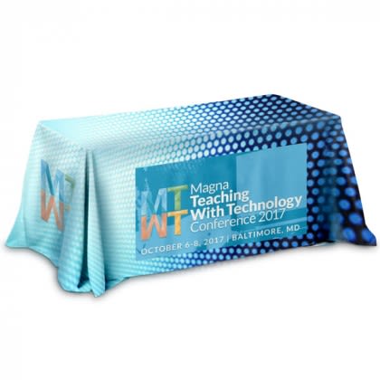 Custom Sublimation 3-Sided Throw-Style Table Cover