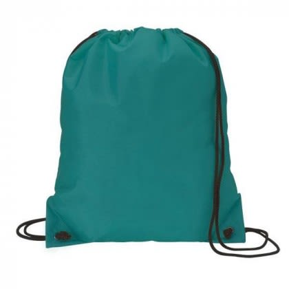 Wholesale Nylon Drawcord Bags | Colorful Nylon Promotional Sport Pack | Custom Nylon Drawstring Backpacks - Teal