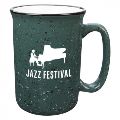 Imprinted Tall Campfire Mug 14 oz  - Green