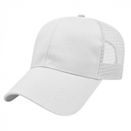 Promotional Mesh Back Cap - Embroidery - White