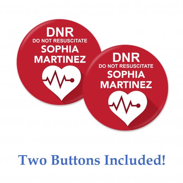 DNR Information Pin Set With Name | DNR Alert Custom Button