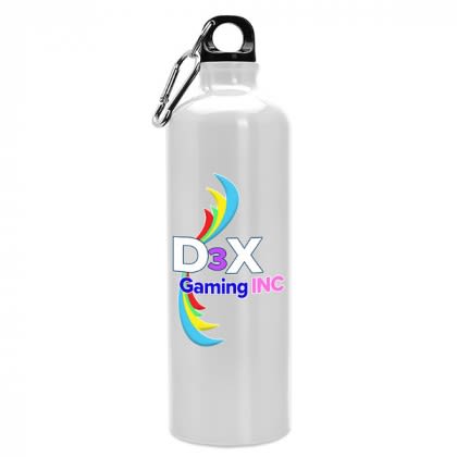 Digital Imprinted Aluminum 25 oz Sports Bottle - White