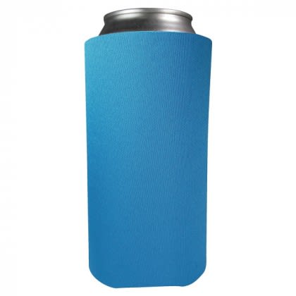 Imprinted Tall Boy Coolie - 16 oz - Neon blue