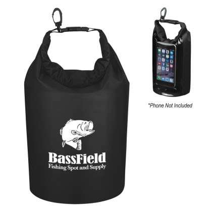 Waterproof Dry Bag with Window and Logo Black