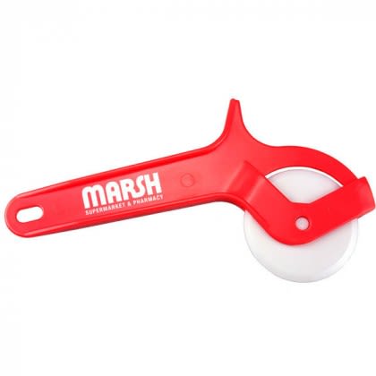 Promotional Pizza Cutter with Guard Red