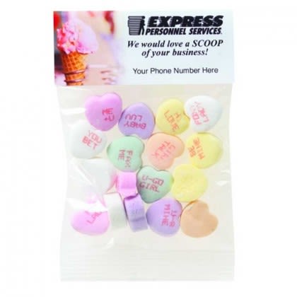 Conversation Hearts - 1 Oz Promotional Custom Imprinted With Logo