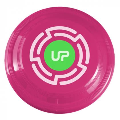 Eco-Friendly Promotional Flying Disc Toy with Company Logo - Hot Pink