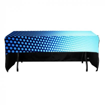 Full Color 6 ft. 3-Sided Throw-Style Table Cover Back