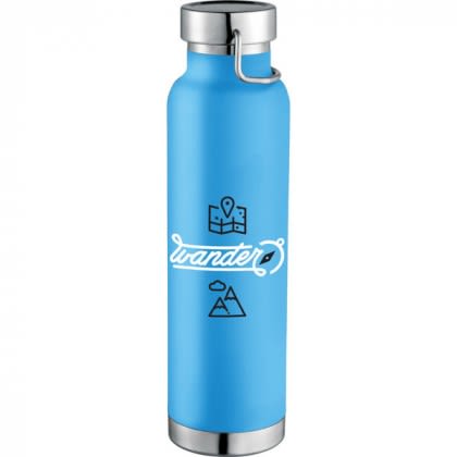 Thor Copper Vacuum Insulated Bottle with Logo Process Blue