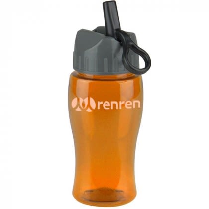 Sport Bottle-Transparent-Flip Straw-18 oz