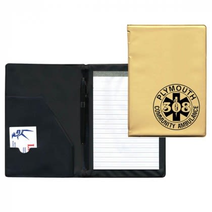 Small Custom Desk Pad Folder | Promotional Padfolios - Bone