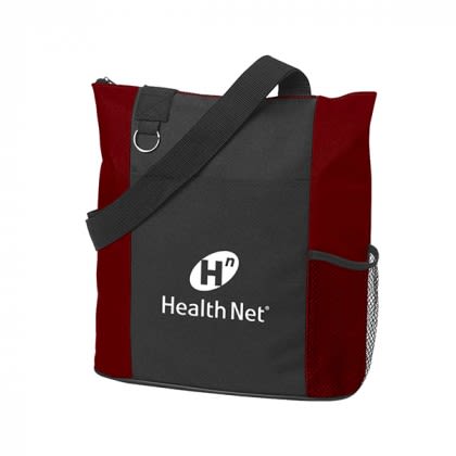 Fun Tote Bag Promotional Custom Imprinted With Logo -Maroon 