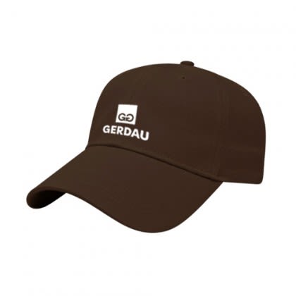 Brown Embroidered Low Profile Cap Custom Logo