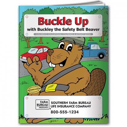 Coloring Book: Buckle Up Promotional Custom Imprinted