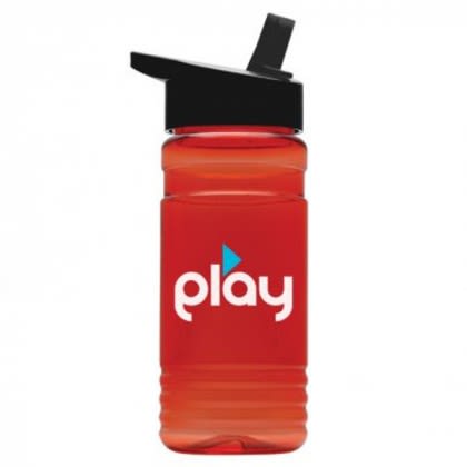 Custom Tritan 20 oz Sports Bottle Flip Straw Lid - Red bottle/Black lid