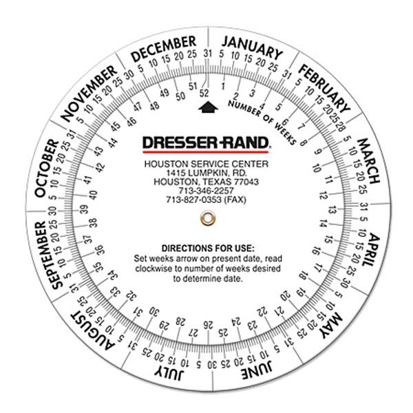 Large Date Calculator Double Wheel Custom Custom Calendars