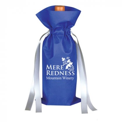 Wine Bottle Drawstring Non-Woven Gift Bag