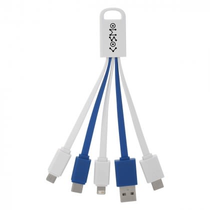 Printed Cosmo 5-in-1 Charging Buddy - Blue