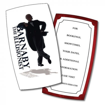 UV Coated Full Color Business Cards - Bulging Rectangle