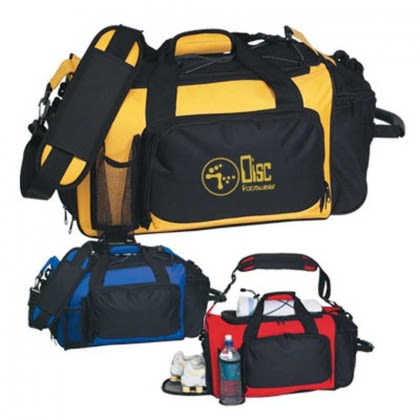 Embroidered Deluxe Sports Duffel Bag | Company Logo Embroidered Gym Bags