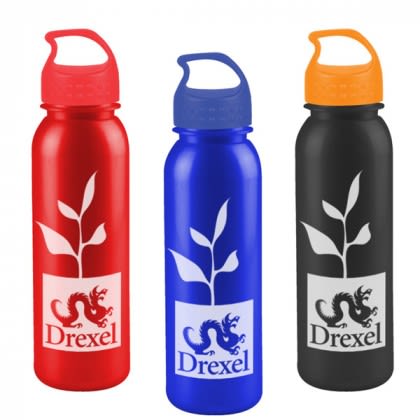 Metalike Bottle with Crest Lid - assorted