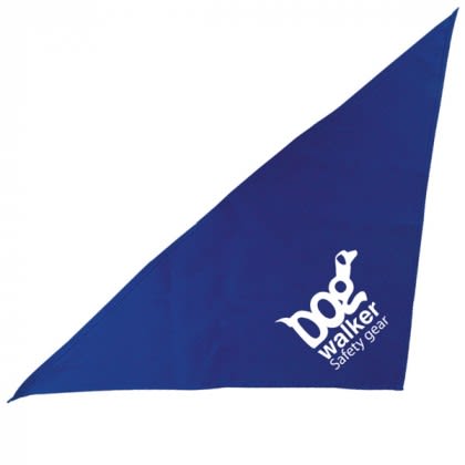 Big Doggy Bandana with Logo | Custom Triangular Bandanas - Blue