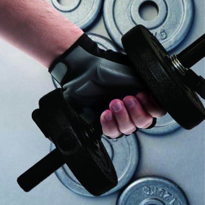 Promotional Fingerless Workout Glove - In Use