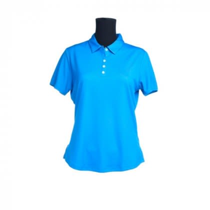 Magnetic Blue Callaway Ladies Birdseye Polo with Logo Embroidery 