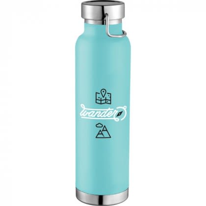 Thor Copper Vacuum Insulated Bottle with Logo Mint Green