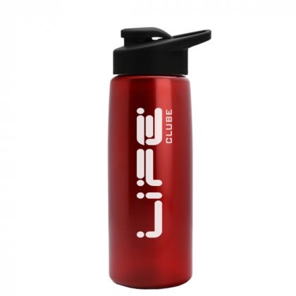 Metallic Flair Bottle 26 oz. with Logo metallic red