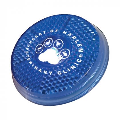 Blue Round Blinking Light with Back Clip Promotional Custom Imprinted With Logo