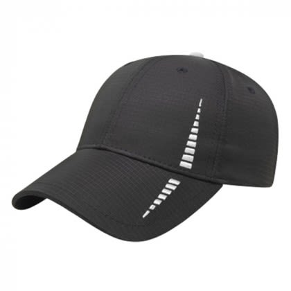 Performance Custom Embroidered Polyester Cap - Black/White