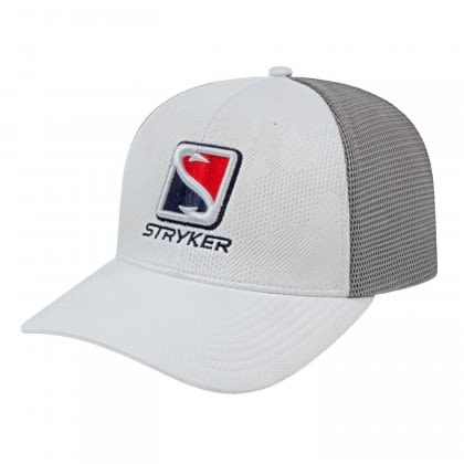 Promotional Jacquard Trucker Mesh Back Cap - white/silver