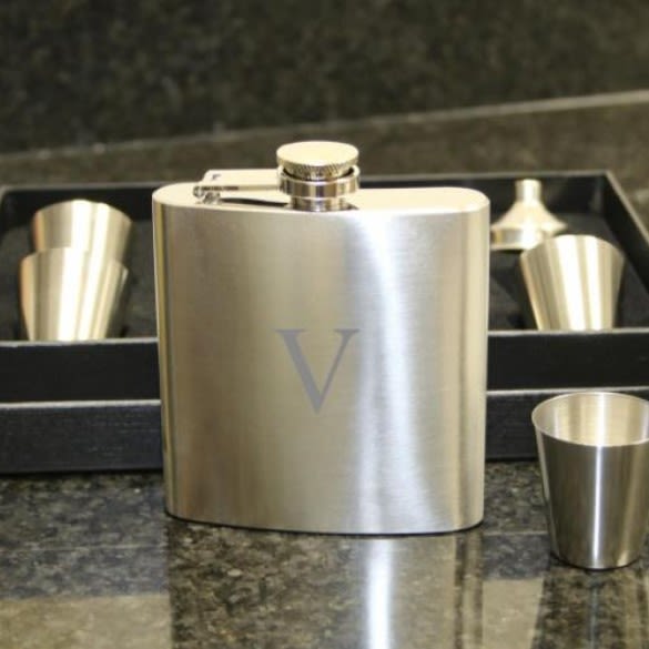 Personalized Flask Set For Groomsmen