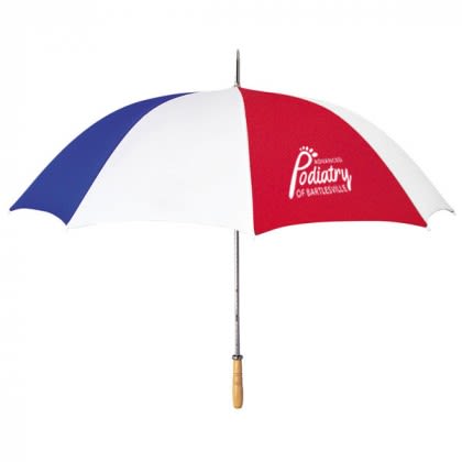 Large promotional golf umbrella - Red/White/Blue