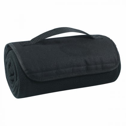 Embroidered Roll-Up Blanket - Black