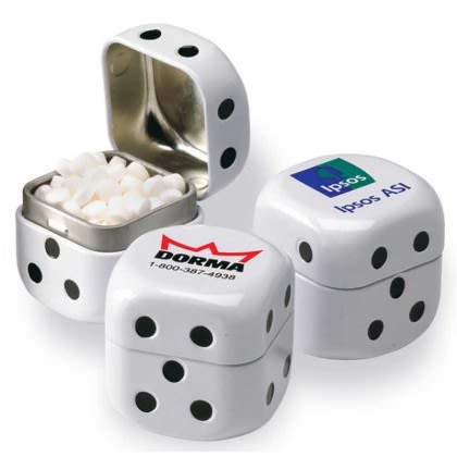 Dice Tin Promotional Custom Imprinted With Logo