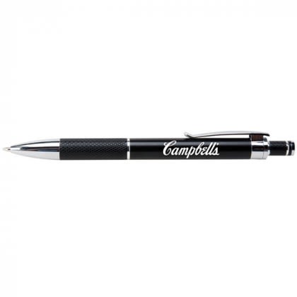 Aruba Pen - Silver Engraved -Black