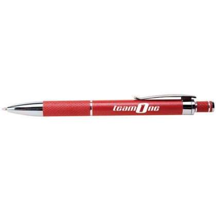 Aruba Pen - Silver Engraved -Red