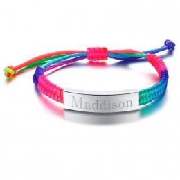 Rainbow ID Bracelet | Engraved Rainbow Bracelet