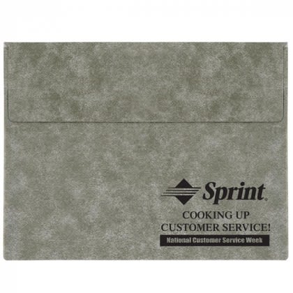 Custom Imprinted Compact Portfolio | Promotional Portfolios - Squirrel Grey