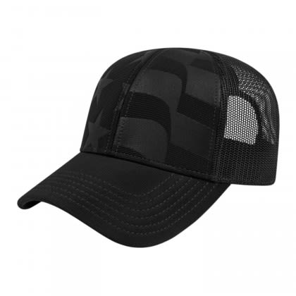 Ottoman Debossed Flag Cap with Logo Black