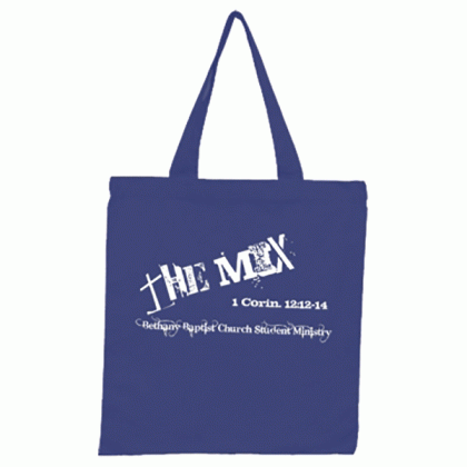 Cotton Rainbow Tote Bag- Royal blue